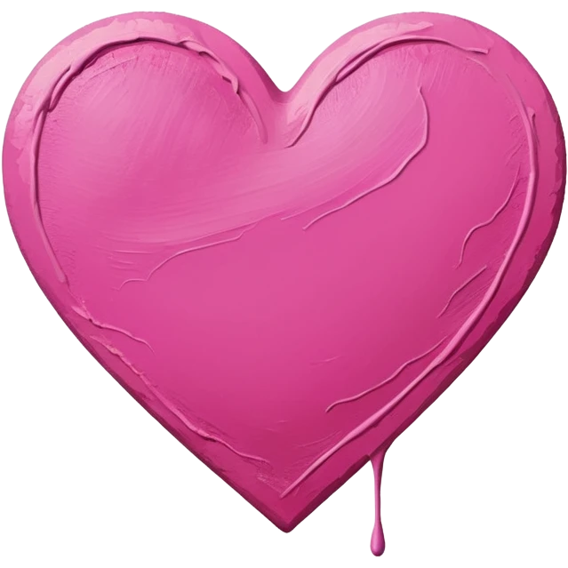 pink heart on canvas paint  emoji