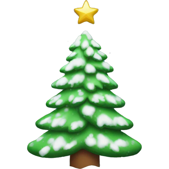 Christmas Tree with Snow on Top  emoji