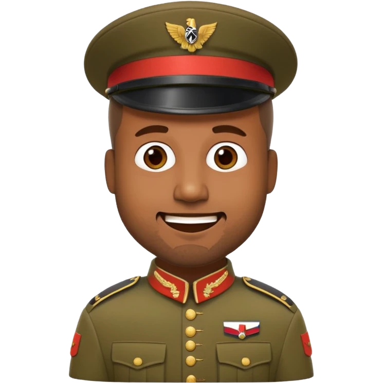 funny emoji of Kanye West in classic German soldier costume emoji