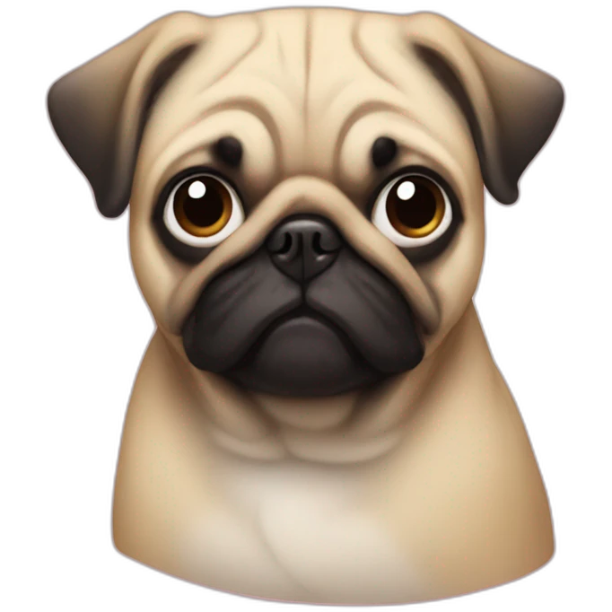 pug with donald trump hair emoji