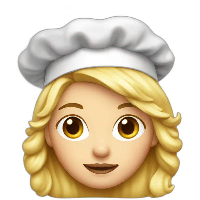 female blond pastry chef emoji