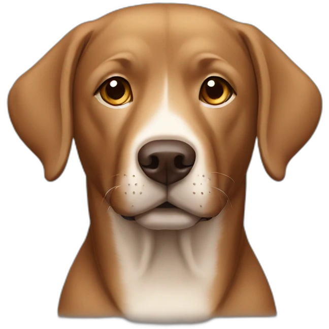 brown Labrador with a white chest  emoji