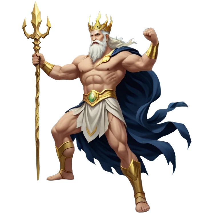 Cinematic-realistic Zeus, the mighty ruler of Olympus, standing atop a stormy mountain peak. His glowing eyes crackle with divine energy as he raises his muscular arm, summoning a bolt of lightning that splits the darkened sky. His flowing white beard and golden laurel crown shimmer under the raging tempest, while his billowing toga flutters against the roaring winds, embodying the unstoppable power of the gods. emoji