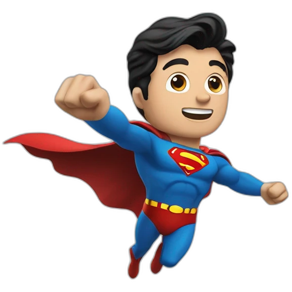 Superman Flying away emoji