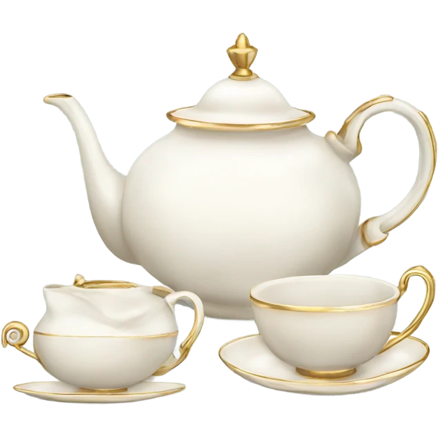 Elegant tea set emoji