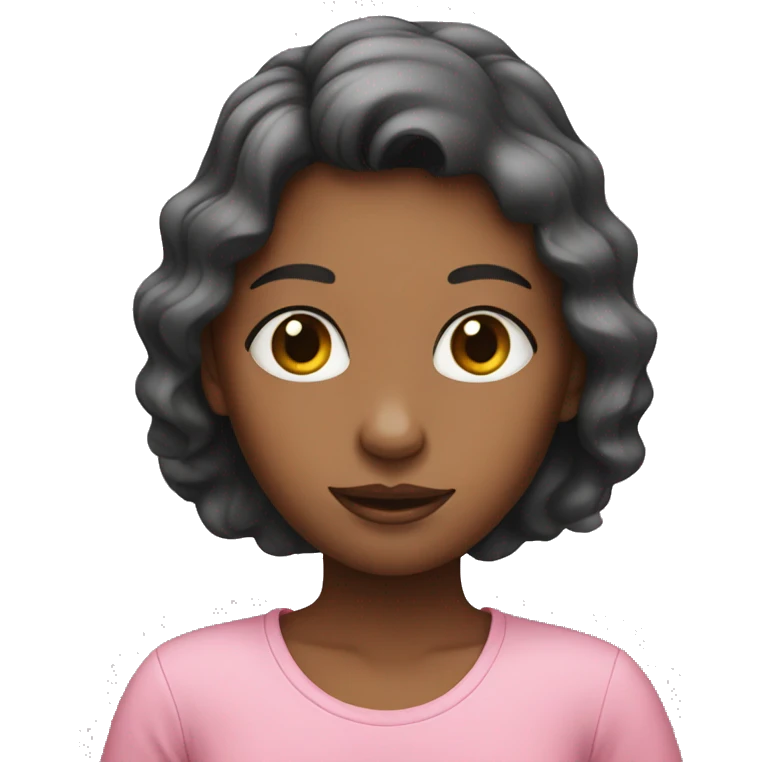 Girl with a pink top emoji
