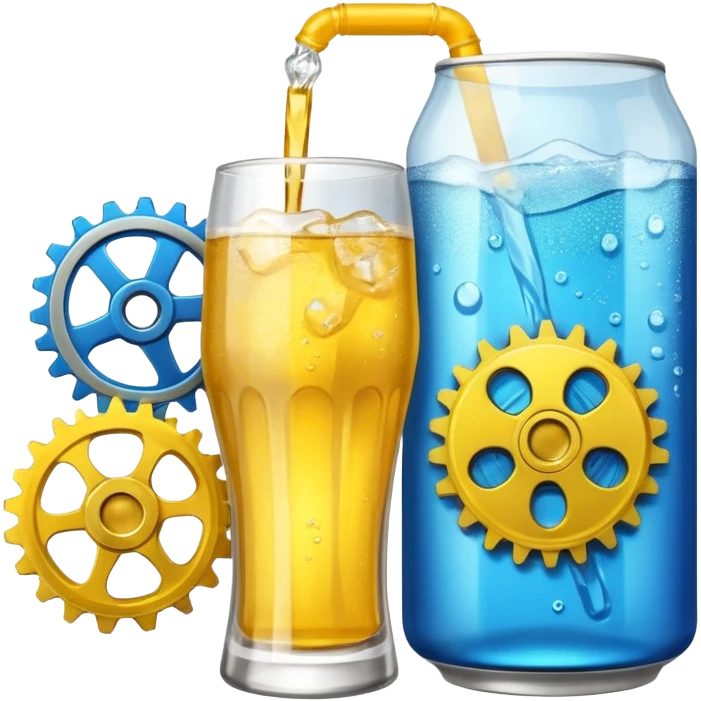 Soda juice electricity Gear emoji
