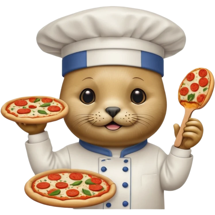 seal making pizza emoji