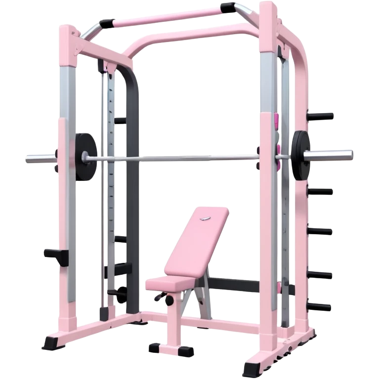 White Smith machine with pastel pink bar, minimal aesthetic emoji
