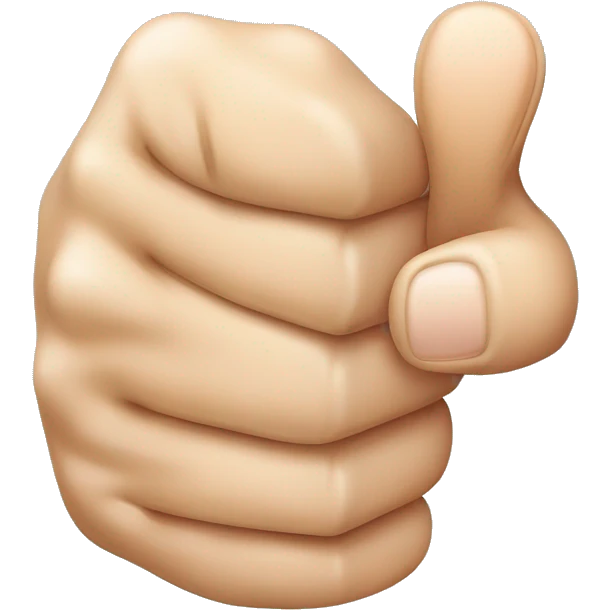 Thumb up but top part cruled in a bit emoji