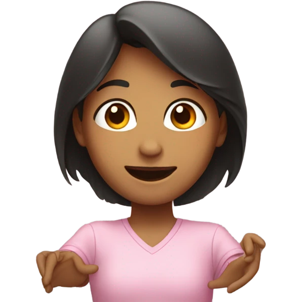 girl holding her hands up in the shape of a heart emoji