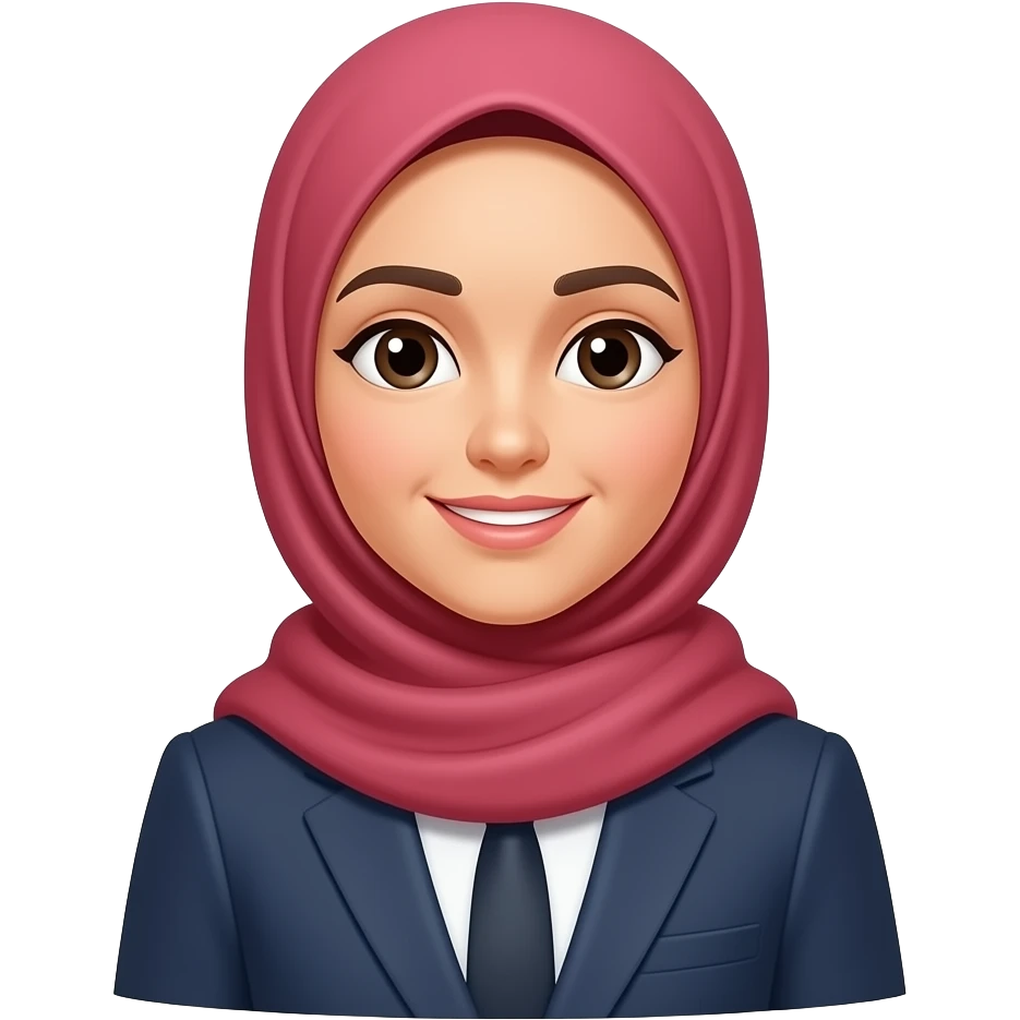 a hijabi person travelling for work emoji