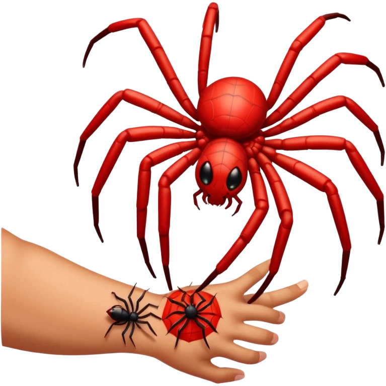 spider biting arm emoji