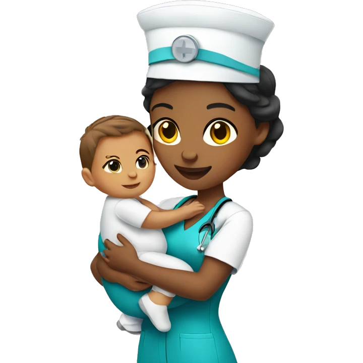 nurse carrying a baby  emoji