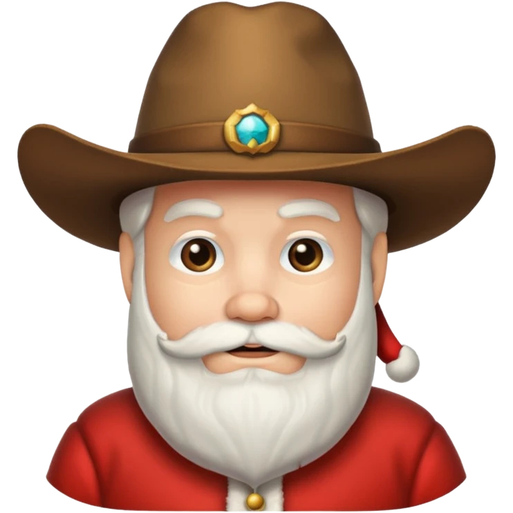 Santa with a cowboy hat emoji