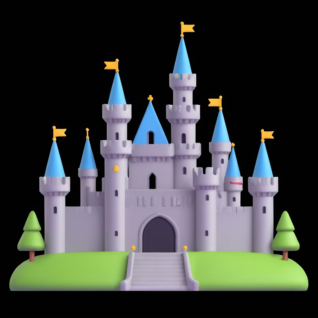 king and queen, castle background emoji