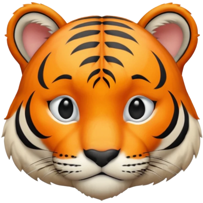 Shy tiger emoji