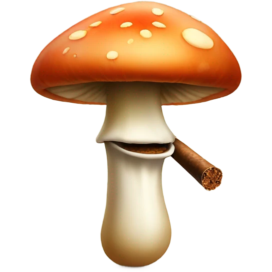 Mushroom smoking a cigar  emoji