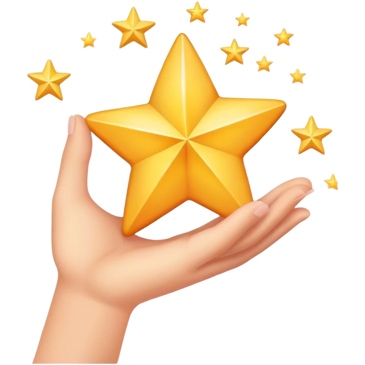 grabbing a dream star with your hand  emoji