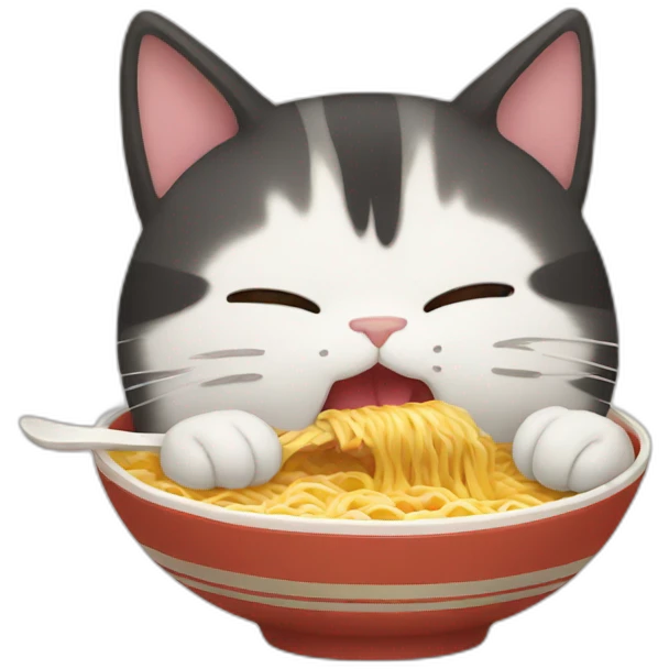 cat who eat ramen emoji