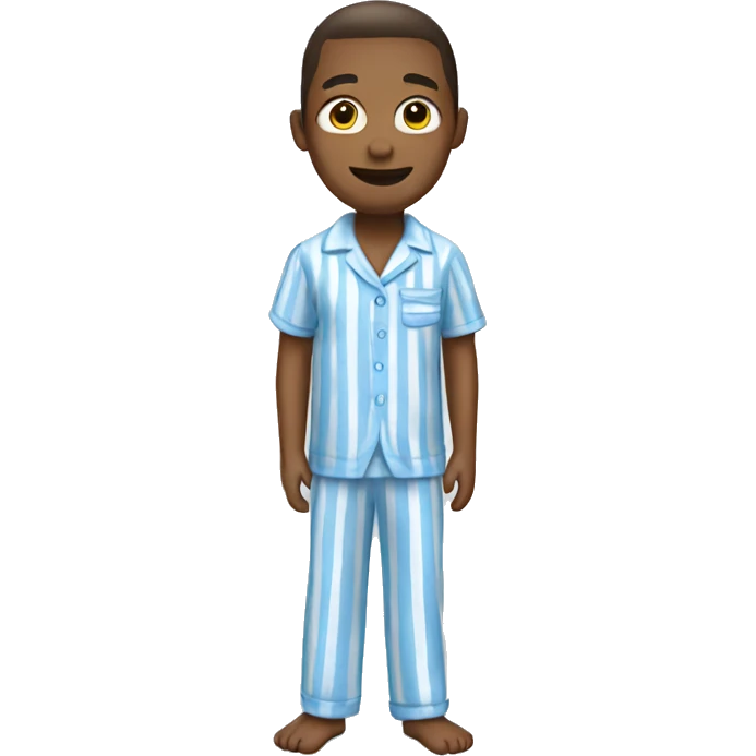 blue pajamas with white stripes emoji