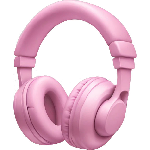 Soft pink headphones emoji