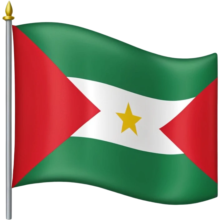  پرچم اهواز  بالا قرمز پایین سیاه و وسط سفید  و وسط سفیدایموجی ستاره سبزه emoji