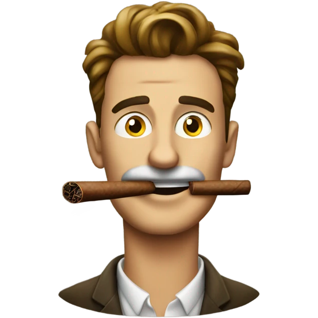 Guy smoking cigar  emoji