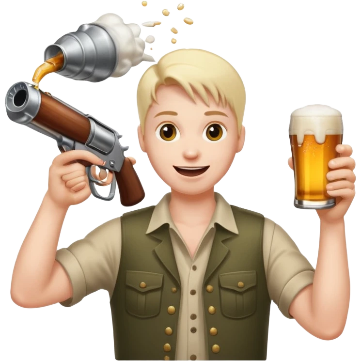 shotgun a beer emoji