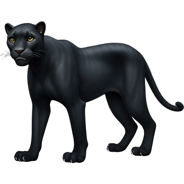 Black panther animal, full body emoji