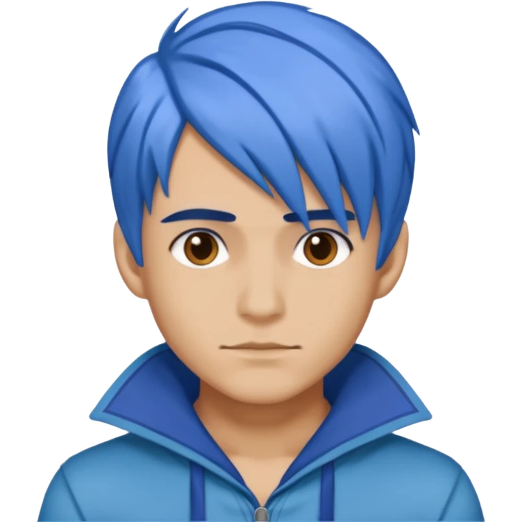 Rauw Alejandro with blue hair emoji