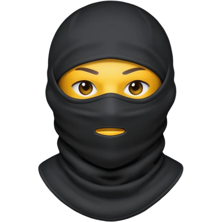 Black fabric Limbless balaclava ball sphere emoji