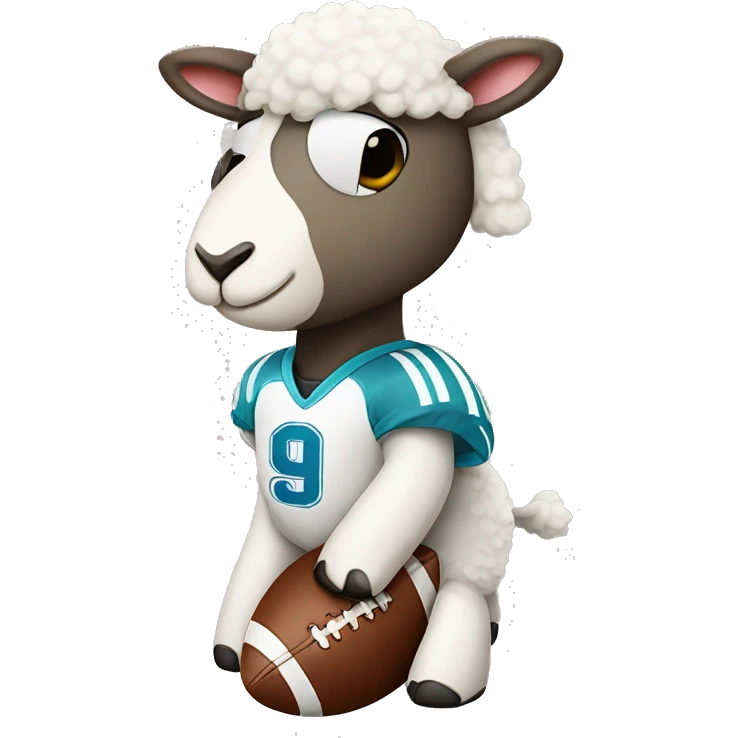 lamb with football jersey emoji