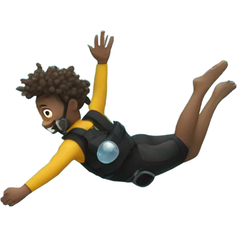 Person diving underwater with bubbles 💦🤿. emoji