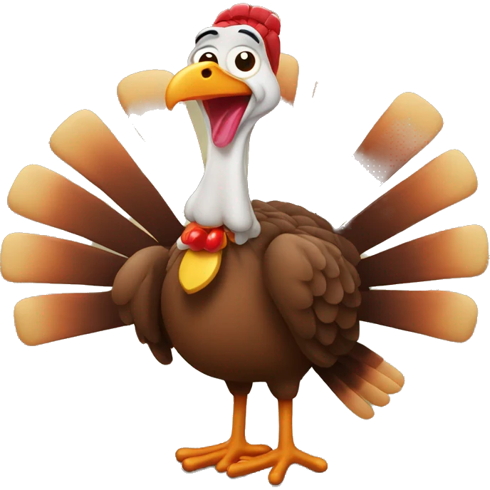 Funny turkey emoji