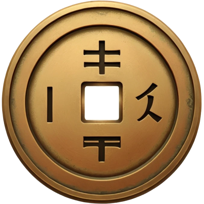 an old chinese coin emoji
