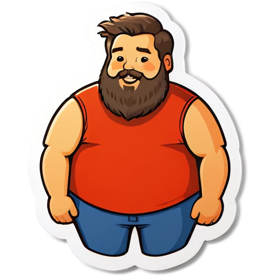 Fat guy with beard emoji