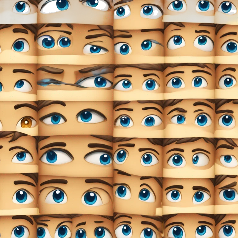 2 yeux bleu + 😄 yeux bleu avec des étoiles  emoji