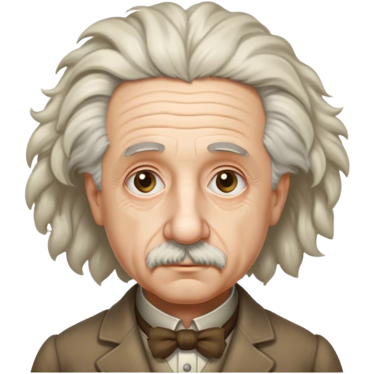 Cinematic Realistic portrait of Albert Einstein, shown as an iconic genius with wild, expressive hair and a gentle, contemplative expression, rendered in detailed period clothing with warm, intellectual lighting emoji