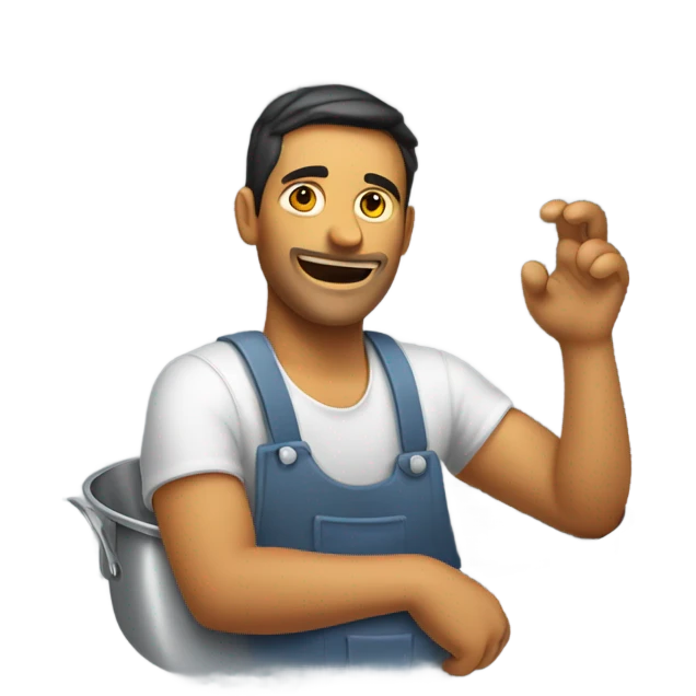 Man in a frying pan emoji