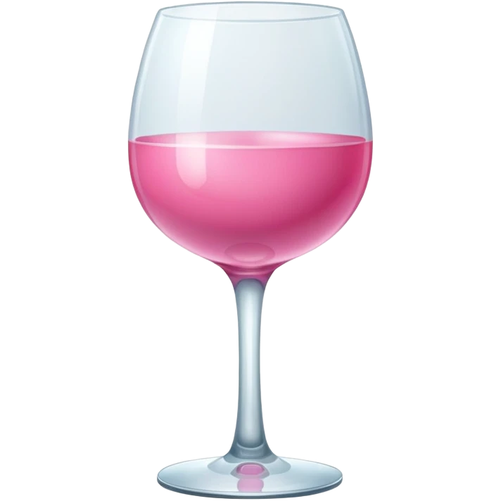 Wine glass blowing bubblegum emoji