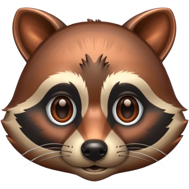 Copper racoon face emoji