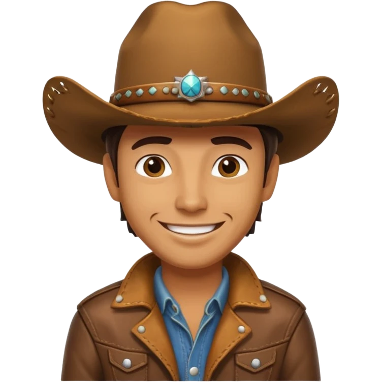 cowboy with really cool cowboy hat with a yeehaw emoji