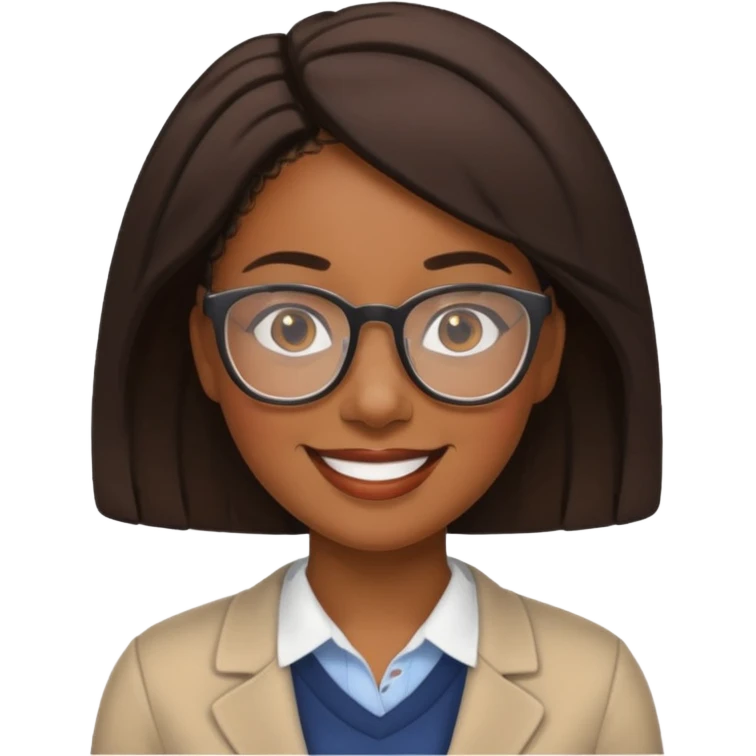 Black female teacher emoji