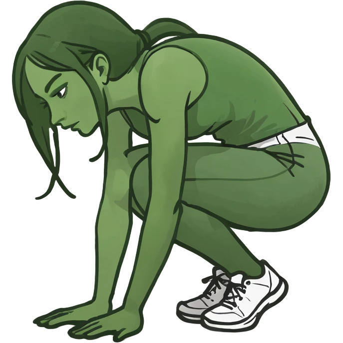 Girl bending down  emoji