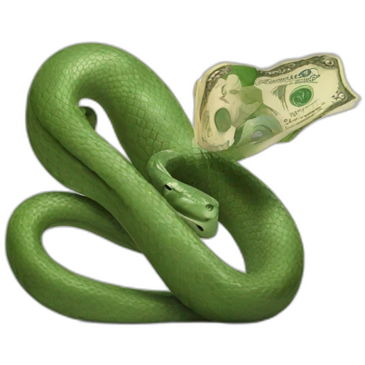 cobra with money emoji