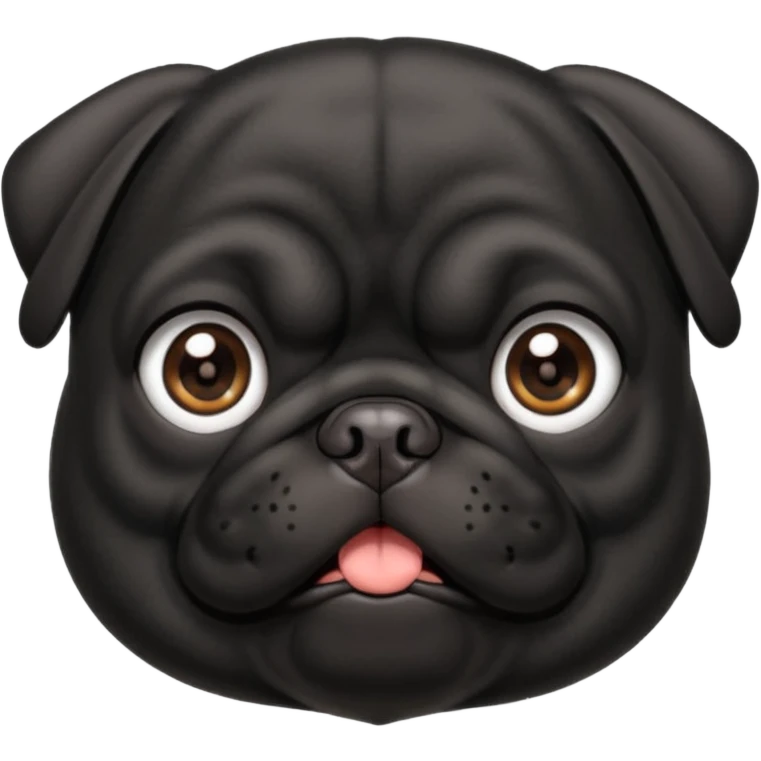 Black pug emoji