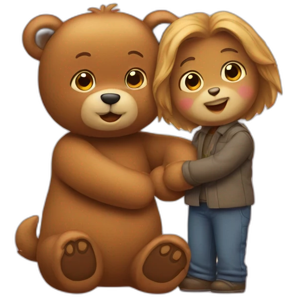 Ourson amoureux emoji
