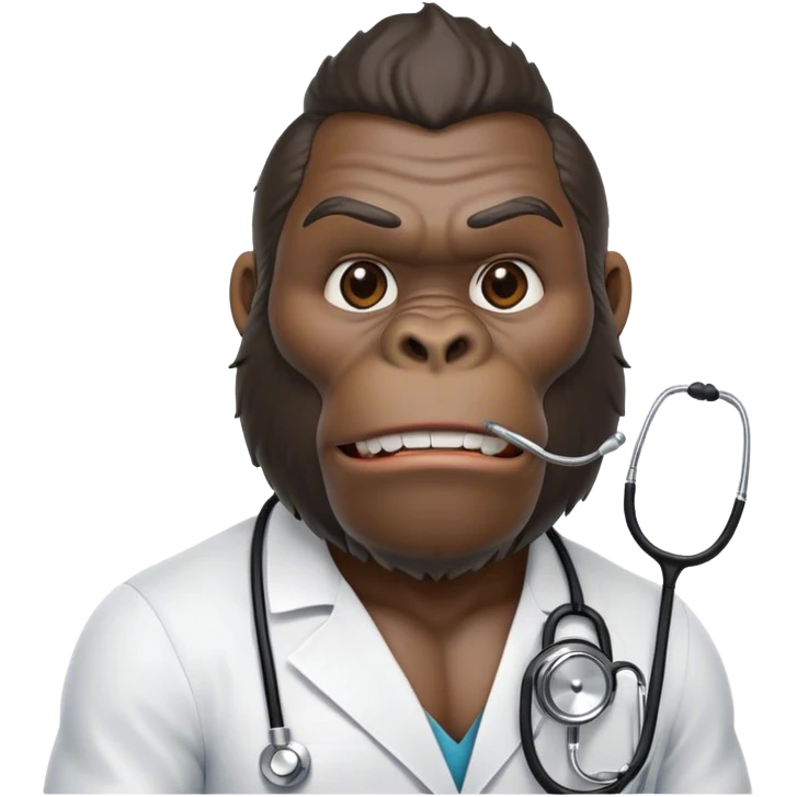 king kong WITH STETHOSCOPE emoji