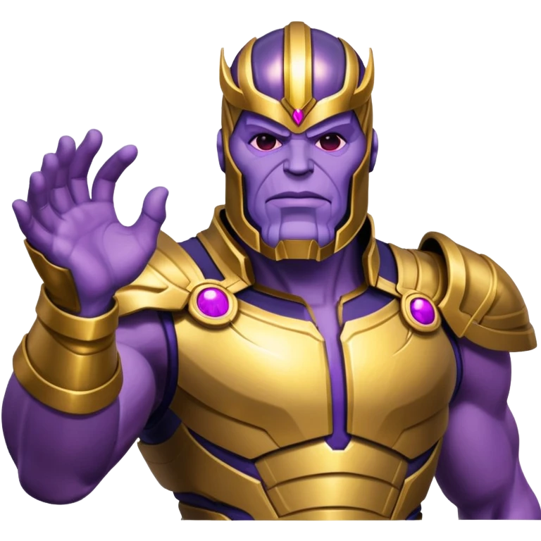 Thanos with purple skin and gold armor emoji
